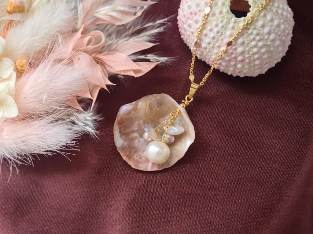 Gemmissime | Collier Coquillage véritable et Perles de culture